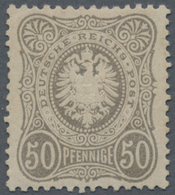 Deutsches Reich - Pfennige: 1875, Freimarke 50 Pfennige Grau, Tadellos Ungebrauchtes Exemplar, Laut - Covers & Documents