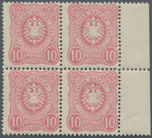 Deutsches Reich - Pfennig: DEUTSCHES REICH, 10 Pfg. Frühauflage Im Postfrischen Rand-Viererblock. Re - Nuevos