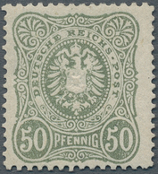 Deutsches Reich - Pfennig: 1880, 50 Pfennig Olivgrau, Frühauflage, Sauber Ungebraucht, Gut Gezähnt U - Unused Stamps