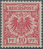 Deutsches Reich - Krone / Adler: 1899/1900, 10 Pf Dunkelrosa Krone/Adler Ungebraucht, Bis Auf Einige - Nuevos