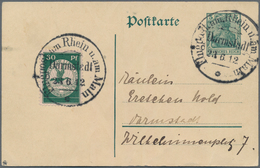 Deutsches Reich - Germania: 1912, FLUGPOST RHEIN-MAIN, 30 Pfg. Flugpostmarke In Seltener Einzelverwe - Sonstige & Ohne Zuordnung