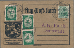 Deutsches Reich - Germania: 1912, FLUGPOST 30 Pfg. Mit Abart "Großer Mond" Und 2 Weitere 30 Pfg. Auf - Andere & Zonder Classificatie