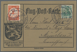 Deutsches Reich - Germania: 1912. E.EL.P. 20 Pf Auf Flug-Post-Karte Nach München. Luxus. (Michel 2.2 - Altri & Non Classificati