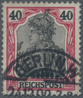 Deutsches Reich - Germania: 1900, 40Pf. GERMANIA, Karmin Auf Schwarz, Sog. Erstdruck Mit Fetter Insc - Sonstige & Ohne Zuordnung