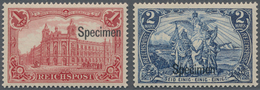 Deutsches Reich - Germania: 1900, 1 M. Reichspost In Der Guten Farbvariante Dunkelkarminrot Und 2 Ma - Altri & Non Classificati