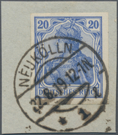 Deutsches Reich - Germania: 1902, 20 Pf. Deutsches Reich Ohne Wasserzeichen Allseits Breitrandig UNG - Autres & Non Classés