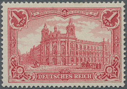 Deutsches Reich - Germania: 1902, Germania O.Wz., 1 Mark Karminrot, Gez. 26:17, Ungebraucht Mit Orig - Sonstige & Ohne Zuordnung