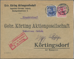 Deutsches Reich - Germania: 1911, 10 Und 20 Pf Germania MiF Auf Brief Von Leipzig Nach Körtingsdorf/ - Andere & Zonder Classificatie