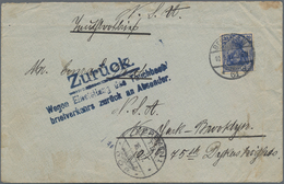 Deutsches Reich - Germania: 1917, 20 Pfg. Germania Als Einzelfrankatur Auf Tauchbootbrief Ab "BERLIN - Andere & Zonder Classificatie