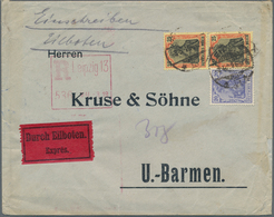 Deutsches Reich - Germania: 1919, 20 Pf Ultramatin In MiF Mit 25 Pf Im Senkr. Paar Auf Eilboten-Bf. - Sonstige & Ohne Zuordnung