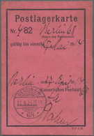 Deutsches Reich - Germania: 1914, 25 Pf Germania Entwertet Mit DBS "BERLIN S.W." Als Gebühr Auf "Pos - Andere & Zonder Classificatie