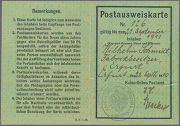 Deutsches Reich - Germania: 1910, 50 Pf Germania Entwertet Mit DBS "ERFURT" Als Gebühr Auf Sehr Selt - Other & Unclassified