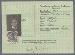 Deutsches Reich - Germania: 1914, Postausweiskarte Mit EF 50 Pf Germania, Ausgestellt „DRESDEN NEUST - Andere & Zonder Classificatie
