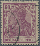 Deutsches Reich - Germania: 1905, 60 Pfg. Germania, Friedensdruck In Der Seltenen Farbe Violettpurpu - Autres & Non Classés