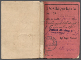 Deutsches Reich - Inflation: 1920/29, POSTLAGERKARTE, Ausgestellt Am 8.3.1920, Mit Stpl. K1 NÜRNBERG - Storia Postale