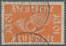 Deutsches Reich - Inflation: 1919, Flugpostmarke 10 Pf Orange Auf Wolkigem, Wasserzeichenähnlichem P - Cartas & Documentos
