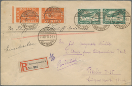 Deutsches Reich - Inflation: 1919, 10 Pf Und 20 Pf Flugpostmarken Je Im Waager. Paar Auf R-Brief Von - Storia Postale