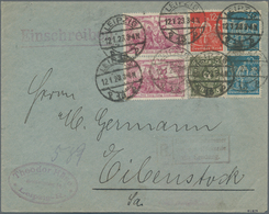 Deutsches Reich - Inflation: 1923, 2,50 M Im Senkr. Paar MiF Auf Brief Von Leipzig Nach Eibenstock M - Cartas & Documentos