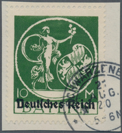 Deutsches Reich - Inflation: 1920, 10 M Abschiedsserie Von Bayern Mit Aufdruck Und ABART "R" In Reic - Lettres & Documents