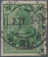 Deutsches Reich - Inflation: 1920, Freimarke 20 Pf Dunkelgrün Germania, Als Ungezähntes Exemplar, In - Cartas & Documentos