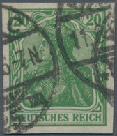 Deutsches Reich - Inflation: 1920, Freimarke 20 Pf Dunkelgelblichgrün Germania, Als Ungezähntes Exem - Covers & Documents