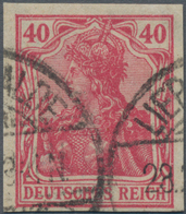 Deutsches Reich - Inflation: 1920, Freimarke 40 Pf Lebhaftrotkarmin Germania, Als Ungezähntes Exempl - Cartas & Documentos