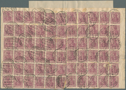Deutsches Reich - Inflation: 1922, 50 Pfg. Germania, 80 Stück, Meist In Einheiten Und Senkrechter 4e - Lettres & Documents
