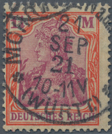 Deutsches Reich - Inflation: 1920/1921, 1 1/4 Mark Germania Mit Vierpaß-Wz. Entwertet Mit K1 MÖHRING - Lettres & Documents