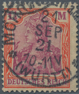 Deutsches Reich - Inflation: 1920/1921, 1 1/4 Mark Germania Mit Vierpaß-Wz. Entwertet Mit K1 MÖHRING - Storia Postale