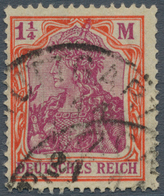 Deutsches Reich - Inflation: 1921, 1¼ M. Mit Kreuzblüten-Wz., Sog. „Vierpaß-Wasserzeichen”, Entwerte - Storia Postale