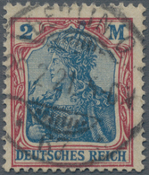 Deutsches Reich - Inflation: 1921, 2 Mark Germania Mit Wasserzeichen "KREUZBLÜTEN", Gebrauchter Einz - Storia Postale