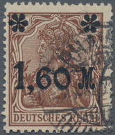 Deutsches Reich - Inflation: 1921, 1,60 M. Auf 5 Pf. Germania In LEBHAFTBRAUN Mit STUMPFSCHWARZEM AU - Covers & Documents