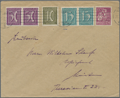 Deutsches Reich - Inflation: 1921-1922. 10 Pfg., Paar 15 Pfg., Wz. 2 Und Weitere Beifr. A. Portoger. - Cartas & Documentos
