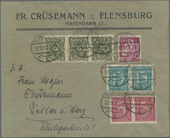 Deutsches Reich - Inflation: 1922, 15 Pf Ziffern Im Waager. Paar Wz. Waffeln Einzeln Klar Gestempelt - Lettres & Documents