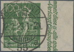 Deutsches Reich - Inflation: 1921, 100 Pfg. Bergarbeiter Mit Wasserzeichen 2, Ungezähnt Mit Rechtem - Lettres & Documents