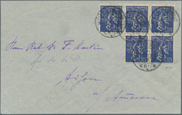 Deutsches Reich - Inflation: 1922, 120 Pf Im Dekorativen 5er-Block Mit Wz. Waffeln Sauber Entwertet - Covers & Documents