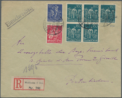 Deutsches Reich - Inflation: 1922, 160 Pf Im 5er-Block Als Reine "WAFFELN"-MiF Mit 80 Pf Und 120 Pf - Lettres & Documents