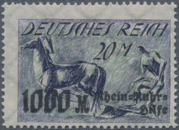 Deutsches Reich - Inflation: 1923, 250 Tsd A. 300 M Schwärzlichgelblichgrün, Oberrand-Viererblock Mi - Briefe U. Dokumente