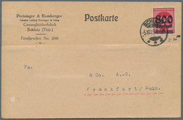Deutsches Reich - Inflation: 1923, „800 Tausend“ Auf 200 Mark Lilarot, Neuer Wertaufdruck Der OPD Er - Covers & Documents