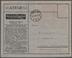 Deutsches Reich - Inflation: 1923, 120 Pfg Absenderfreistempel-Vorläufer Der Fa. ATEGE, 2x Recht Kla - Lettres & Documents