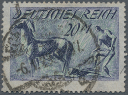 Deutsches Reich - Inflation: 1922, 20 Mark Pflüger Dunkelviolettblau Mit KOPFSTEHENDEM UNTERDRUCK Sa - Lettres & Documents