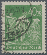 Deutsches Reich - Inflation: 1922, 40 M. Schnitter, GRÜNLICHOLIV Gestempelt, Fotoattest Weinbuch BPP - Lettres & Documents