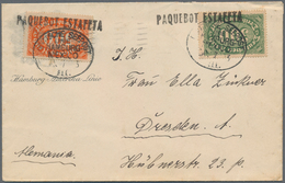 Deutsches Reich - Inflation: 1923, 300 U. 500 Mk Ziffern Entwertet Mit Oval-Stempel "DEUTSCHE SEEPOS - Covers & Documents