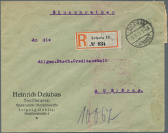 Deutsches Reich - Inflation: 29.8.1923, Einschreibebrief Mit Rückseitig 40000 Mark-Frankatur Und EF - Covers & Documents