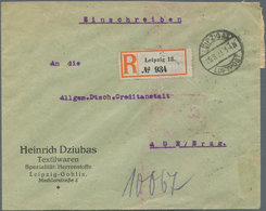 Deutsches Reich - Inflation: 29.8.1923, Einschreibebrief Mit Rückseitig 40000 Mark-Frankatur Und EF - Briefe U. Dokumente