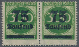 Deutsches Reich - Inflation: 1923, Freimarke Ziffern Im Kreis 75 Tsd Auf 300 M Mit DOPPELBILDDRUCK D - Brieven En Documenten