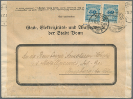 Deutsches Reich - Inflation: 1923, Korbdeckel-Zeichnung 50 Mrd. Als Mehrfach-Frankatur Auf Portogere - Covers & Documents