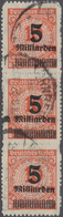 Deutsches Reich - Inflation: 1923, 5 Milliarden Auf 10 Millionen Mark Durchstochen, Lokaldruck OPD M - Brieven En Documenten