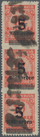 Deutsches Reich - Inflation: 1923, 5 Mrd. A. 10 Mio. Sauber Durchstochen Im Dreierstreifen Mit Einze - Covers & Documents