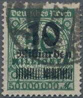 Deutsches Reich - Inflation: 1923, 10 Milld. A. 50 Mill. Mk., Schwarzopalgrün, Walzendruck, Gest. Ka - Lettres & Documents